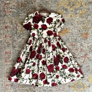 Dolce & Gabbana Kids Dress with Red Roses
